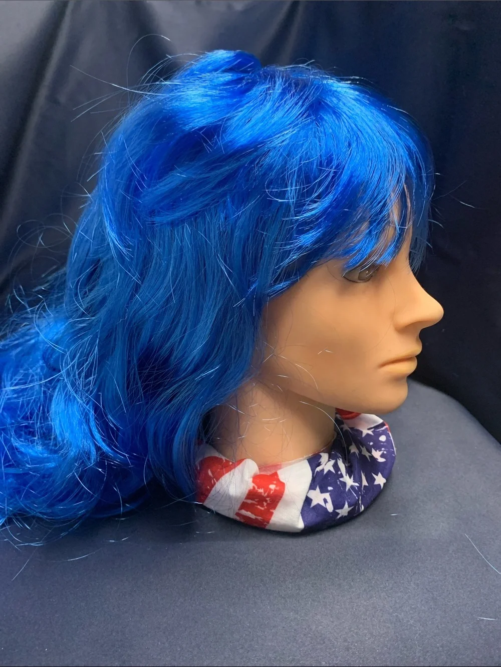 Vibrant Blue Long Wavy Hairpiece - Unbranded